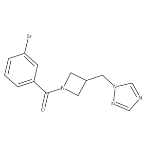 1-{[1-(3-bromobenzoyl)azetidin-3-yl]methyl}-1H-1,2,4-triazole Structure