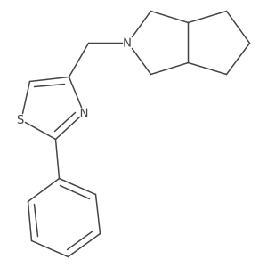 4-({Octahydrocyclopenta[c]pyrrol-2-yl}methyl)-2-phenyl-1,3-thiazole结构式