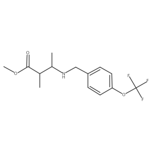 Methyl 2-methyl-3-({[4-(trifluoromethoxy)phenyl]methyl}amino)butanoate结构式