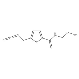 5-(azidomethyl)-N-(2-hydroxyethyl)thiophene-2-carboxamide结构式