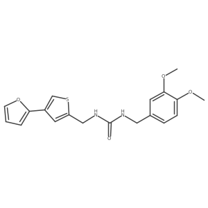 1-[(3,4-Dimethoxyphenyl)methyl]-3-{[4-(furan-2-yl)thiophen-2-yl]methyl}urea Structure