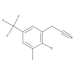 2-Fluoro-3-methyl-5-(trifluoromethyl)phenylacetonitrile结构式