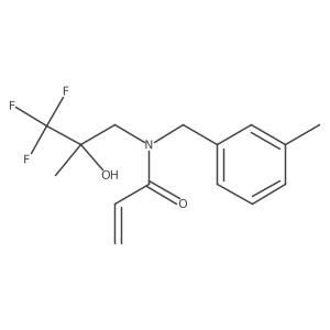 N-[(3-Methylphenyl)methyl]-N-(3,3,3-trifluoro-2-hydroxy-2-methylpropyl)prop-2-enamide结构式
