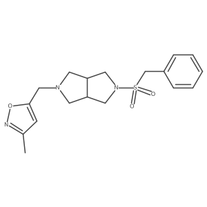 3-Methyl-5-({5-phenylmethanesulfonyl-octahydropyrrolo[3,4-c]pyrrol-2-yl}methyl)-1,2-oxazole Structure