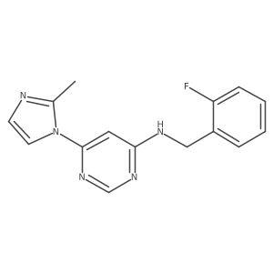 N-[(2-fluorophenyl)methyl]-6-(2-methyl-1H-imidazol-1-yl)pyrimidin-4-amine Structure