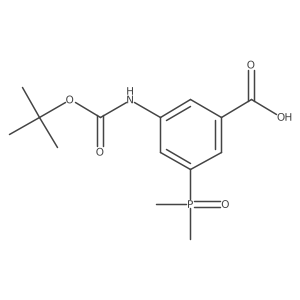 3-{[(Tert-butoxy)carbonyl]amino}-5-(dimethylphosphoryl)benzoic acid结构式