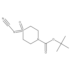 Tert-butyl 1-(cyanoimino)-1-oxo-1lambda6-thiomorpholine-4-carboxylate结构式