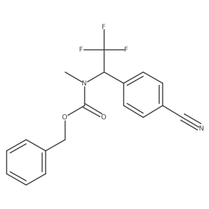 benzyl N-[1-(4-cyanophenyl)-2,2,2-trifluoroethyl]-N-methylcarbamate结构式