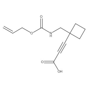 3-[1-({[(Prop-2-en-1-yloxy)carbonyl]amino}methyl)cyclobutyl]prop-2-ynoic acid Structure
