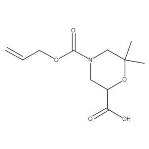 6,6-Dimethyl-4-[(prop-2-en-1-yloxy)carbonyl]morpholine-2-carboxylic acid结构式