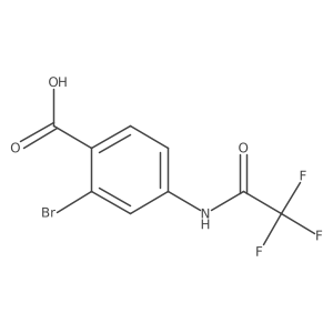 2-Bromo-4-(2,2,2-trifluoroacetamido)benzoic acid结构式