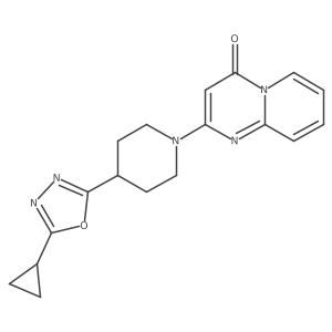 2-[4-(5-cyclopropyl-1,3,4-oxadiazol-2-yl)piperidin-1-yl]-4H-pyrido[1,2-a]pyrimidin-4-one结构式