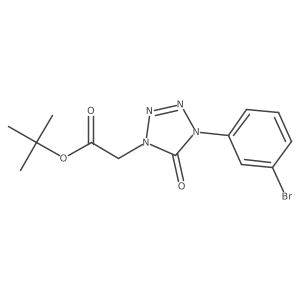 tert-butyl2-[4-(3-bromophenyl)-5-oxo-4,5-dihydro-1H-1,2,3,4-tetrazol-1-yl]acetate结构式