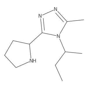 4-(butan-2-yl)-3-methyl-5-(pyrrolidin-2-yl)-4H-1,2,4-triazole结构式
