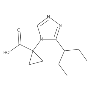 1-(3-(Pentan-3-yl)-4H-1,2,4-triazol-4-yl)cyclopropane-1-carboxylic acid结构式