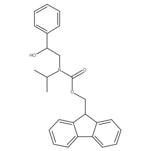 (9H-fluoren-9-yl)methyl N-(2-hydroxy-2-phenylethyl)-N-(propan-2-yl)carbamate结构式