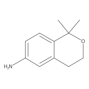 1,1-dimethyl-3,4-dihydro-1H-2-benzopyran-6-amine结构式