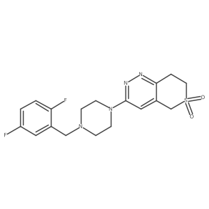 3-[4-[(2,5-difluorophenyl)methyl]piperazin-1-yl]-7,8-dihydro-5H-thiopyrano[4,3-c]pyridazine 6,6-dioxide Structure