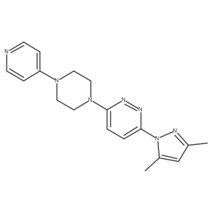 3-(3,5-dimethyl-1H-pyrazol-1-yl)-6-[4-(pyridin-4-yl)piperazin-1-yl]pyridazine结构式