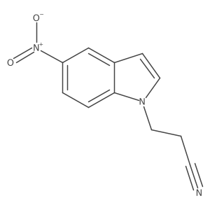 3-(5-nitro-1H-indol-1-yl)propanenitrile结构式