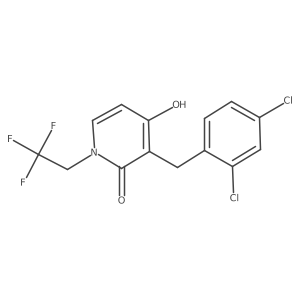 3-(2,4-dichlorobenzyl)-4-hydroxy-1-(2,2,2-trifluoroethyl)-2(1H)-pyridinone结构式