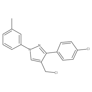 4-(Chloromethyl)-3-(4-chlorophenyl)-1-(3-methylphenyl)-1H-pyrazole Structure