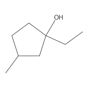 1-Ethyl-3-methylcyclopentan-1-ol结构式
