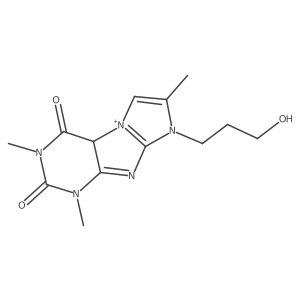 6-(3-hydroxypropyl)-2,4,7-trimethyl-9aH-purino[7,8-a]imidazol-9-ium-1,3-dione结构式
