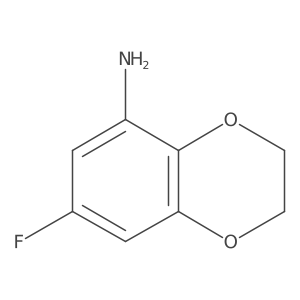 7-Fluoro-2,3-dihydro-1,4-benzodioxin-5-amine结构式