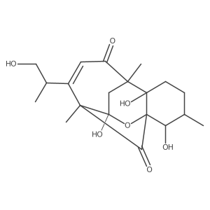 (1S,2S,5S,6R,7R,9S,10S)-2,6,9-trihydroxy-11-[(2R)-1-hydroxypropan-2-yl]-1,5,10-trimethyl-8-oxatetracyclo[7.4.1.17,10.02,7]pentadec-11-ene-13,15-dione结构式