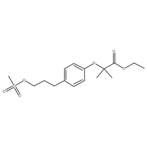 2-[4-(3-Methanesulfonyloxy-propyl)-phenoxy]-2-methyl-propionic acid ethyl ester结构式