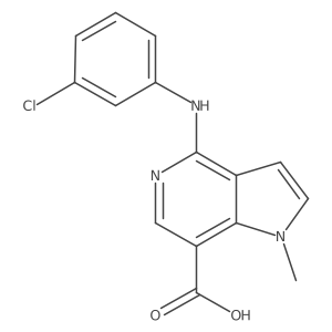 4-[(3-Chlorophenyl)amino]-1-methyl-1H-pyrrolo[3,2-c]pyridine-7-carboxylic acid结构式