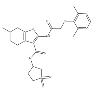 2-{[(2,6-dimethylphenoxy)acetyl]amino}-N-(1,1-dioxidotetrahydrothiophen-3-yl)-6-methyl-4,5,6,7-tetrahydro-1-benzothiophene-3-carboxamide Structure