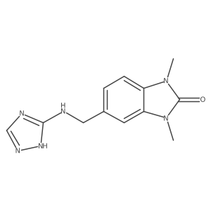 1,3-dimethyl-5-[(1H-1,2,4-triazol-3-ylamino)methyl]-1,3-dihydro-2H-benzimidazol-2-one Structure