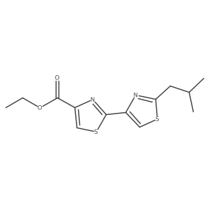 Ethyl 2a(2)-(2-methylpropyl)[2,4a(2)-bithiazole]-4-carboxylate Structure