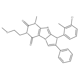 8-(3-chloro-2-methylphenyl)-3-(2-methoxyethyl)-1-methyl-7-phenyl-1H-imidazo[2,1-f]purine-2,4(3H,8H)-dione Structure