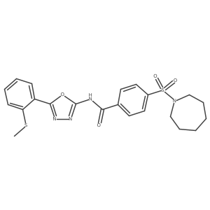4-(azepan-1-ylsulfonyl)-N-(5-(2-(methylthio)phenyl)-1,3,4-oxadiazol-2-yl)benzamide Structure