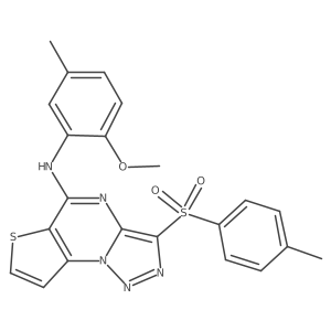 N-(2-methoxy-5-methylphenyl)-3-tosylthieno[2,3-e][1,2,3]triazolo[1,5-a]pyrimidin-5-amine Structure
