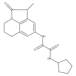 N1-cyclopentyl-N2-(1-methyl-2-oxo-2,4,5,6-tetrahydro-1H-pyrrolo[3,2,1-ij]quinolin-8-yl)oxalamide结构式