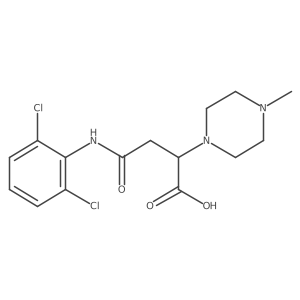 4-((2,6-Dichlorophenyl)amino)-2-(4-methylpiperazin-1-yl)-4-oxobutanoic acid Structure