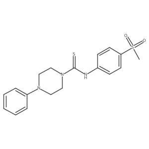 N-(4-(methylsulfonyl)phenyl)-4-phenylpiperazine-1-carbothioamide Structure