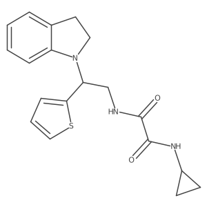 N1-cyclopropyl-N2-(2-(indolin-1-yl)-2-(thiophen-2-yl)ethyl)oxalamide Structure
