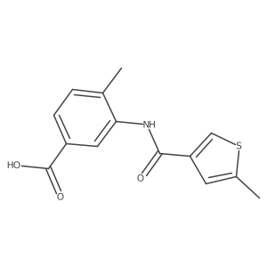 4-Methyl-3-{[(5-methyl-3-thienyl)carbonyl]amino}benzoic acid结构式