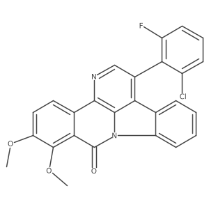 3-(2-chloro-6-fluorophenyl)-10,11-dimethoxy-9H-benzo[c]indolo[3,2,1-ij][1,5]naphthyridin-9-one Structure