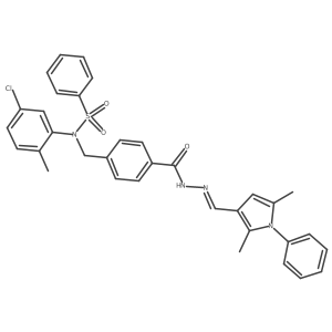 4-[[(5-Chloro-2-methylphenyl)(phenylsulfonyl)amino]methyl]benzoic acid 2-[(2,5-dimethyl-1-phenyl-1H-pyrrol-3-yl)methylene]hydrazide Structure