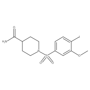 1-[(4-Iodo-3-methoxyphenyl)sulfonyl]-4-piperidinecarboxamide Structure