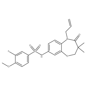 N-(5-allyl-3,3-dimethyl-4-oxo-2,3,4,5-tetrahydrobenzo[b][1,4]oxazepin-8-yl)-3-fluoro-4-methoxybenzenesulfonamide Structure