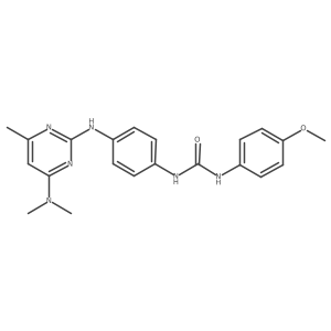 1-(4-((4-(Dimethylamino)-6-methylpyrimidin-2-yl)amino)phenyl)-3-(4-methoxyphenyl)urea结构式