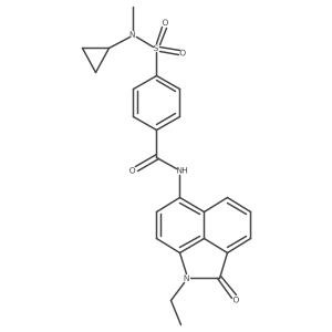 4-(N-cyclopropyl-N-methylsulfamoyl)-N-(1-ethyl-2-oxo-1,2-dihydrobenzo[cd]indol-6-yl)benzamide结构式