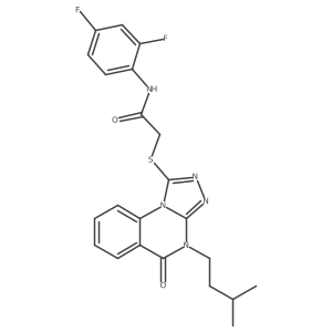 N-(2,4-difluorophenyl)-2-((4-isopentyl-5-oxo-4,5-dihydro-[1,2,4]triazolo[4,3-a]quinazolin-1-yl)thio)acetamide Structure